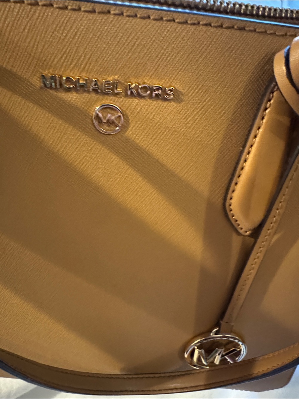 Michael Kors Camel Saffiano Leather Tote - Picture 10 of 12
